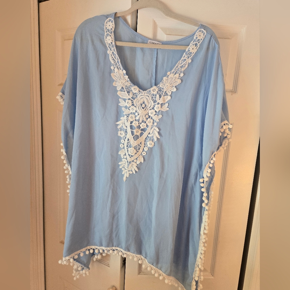 Baby blue cover up